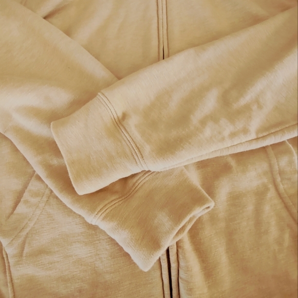 LARGE FULL ZIP TAN HOODED SWEATSHIRT BEACH COVERUP - Picture 6 of 8